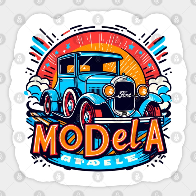 Ford Model A Sticker by Vehicles-Art